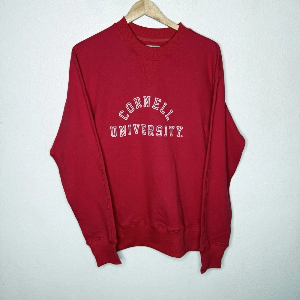New Hillflint Red Cornell Crewneck Sweatshirt Academia Casual Size Large
